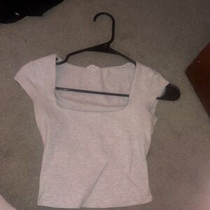 Garage Light Gray Crop Top